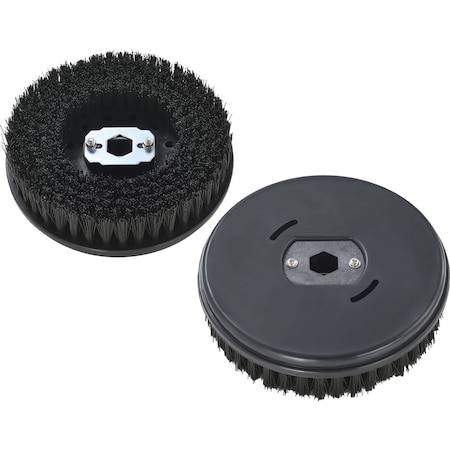 Global Industrial Replacement Scrub Brushes for Mini Floor Scrubber, 2PK 641376